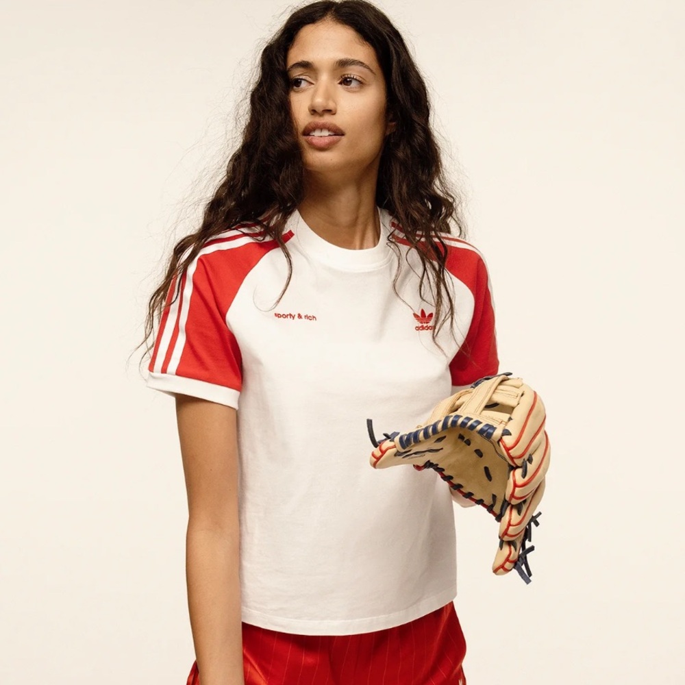 Sporty & Rich x Adidas Two Tone Ringer Tee